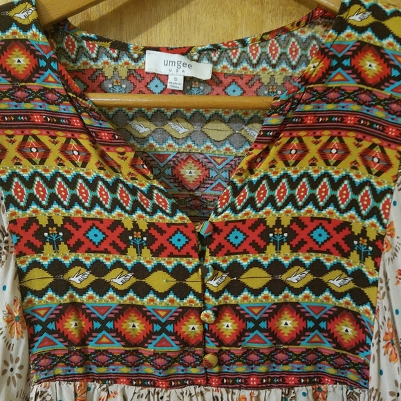 Umgee | Boho Tunic Dress - Picture 5 of 7